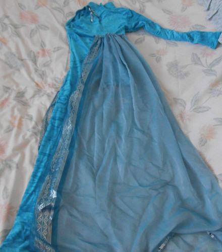 Arabesque blue velour leotard - blue,