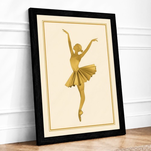 Golden arabesque art - golden, deco