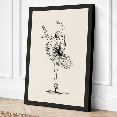 Dancer arabesque minimalist - dancer,